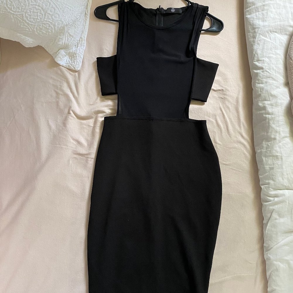 Black midi dress